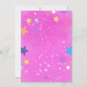 Invitation KPOP Karaoke Birthday, pink stars (Dos)