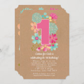 Invitation Kraft 1er Anniversaire Fête d'entreprise (Devant / Derrière)