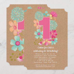 Invitation Kraft 1er Anniversaire Fête d'entreprise