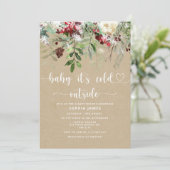 Invitation Kraft a l'air À feuillage persistant Baby il fait (Debout devant)