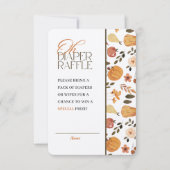 Invitation Kraft Fall Theme Baby Shower Diaper Raffle (Devant)