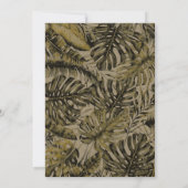 Invitation Kraft Feuilles de Palmier Tropicales Île d'Été Dou (Dos)