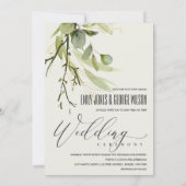 INVITATION KRAFT FOLIAGE PHOTO WATERCOLOR MARIAGE OVERLAY (Dos)
