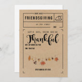 Invitation Kraft / Friendsgiving entre amis (Devant / Derrière)
