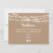 Invitation Kraft Lights Serez-Vous Ma Femme D'Accueil (Dos)