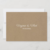 Invitation Kraft & Mariage Rustique Enregistrer La Date (Dos)