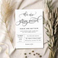 Kraft Modern Rustic Nous Nous Marions Mariage