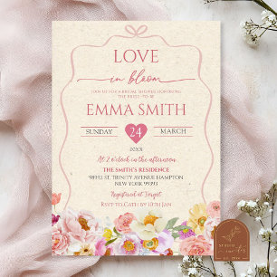 Invitation Kraft Paper Love in Bloom Fête des mariées