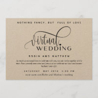 Kraft Paper, Rustique, Mariage virtuel en ligne
