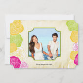 Invitation Kraft Photo Ranunculus Rose Typographie moderne (Dos)