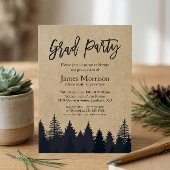Invitation Kraft Pine Tree Forest Graduate Graduate Party