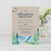 Invitation Kraft Rocky Mountain L'aventure commence Mariage (Debout devant)