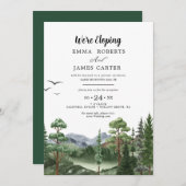 Invitation Kraft Rocky Mountain | Réception de mariage intime (Devant / Derrière)