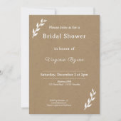 Invitation Kraft & Rustic Bridal Shower (Devant)