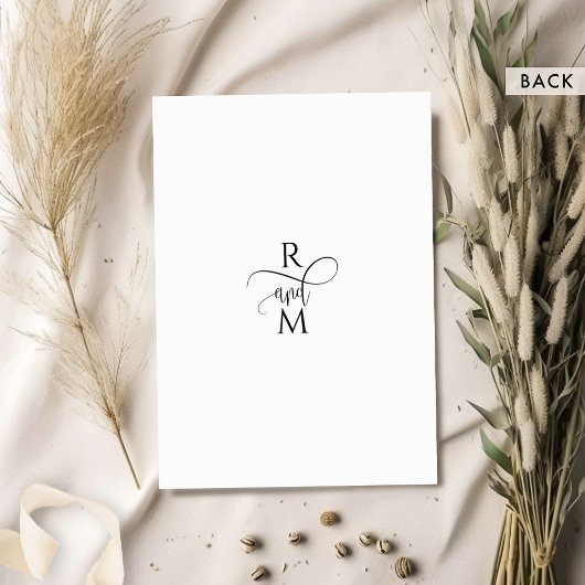 Invitation Kraft Rustique moderne, Mariage de script moderne 