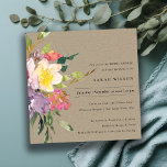 INVITATION KRAFT YELLOW BLUSH BURGUNDY FÊTE DES MARIÉES FLORA<br><div class="desc">Si vous avez besoin d'une personnalisation supplémentaire,  n'hésitez pas à m'envoyer un message sur yellowfebstudio@gmail.com .</div>