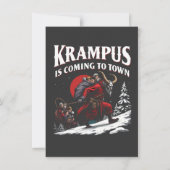 Invitation Krampus arrive à Town Krampus Noël (Devant)