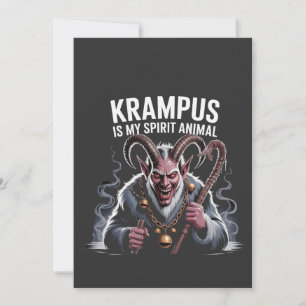 Invitation Krampus Est Mon Esprit Animal Noël Drôle