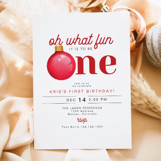 Invitation KRIS Oh Quel Amusement d'être un 1er anniversaire