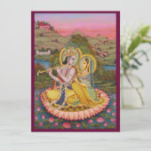 Invitation Krishna et Radha sur le lotusInvitation (Debout devant)