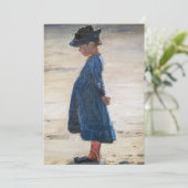 Invitation Kroyer - Petite fille debout sur Skagen Beach (Debout devant)