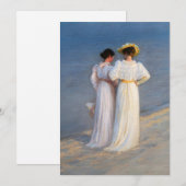 Invitation Kroyer - Soirée d'été sur Skagen Beach Closeup (Devant / Derrière)