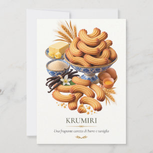 Invitation Krumiri – Vintage Italian Dessert