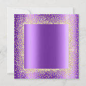 Invitation Krystal Champaigne Or Glitter Confetti Violet2 (Dos)