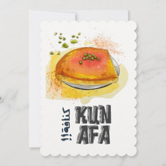Invitation Kunafa Kunafeh Arabes Sweets comptoirs du pays
