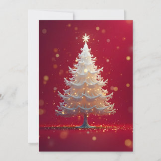 Invitation Kunstvoller weißer Weihnachtsbaum