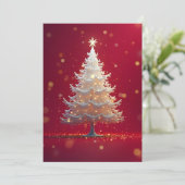 Invitation Kunstvoller weißer Weihnachtsbaum (Debout devant)