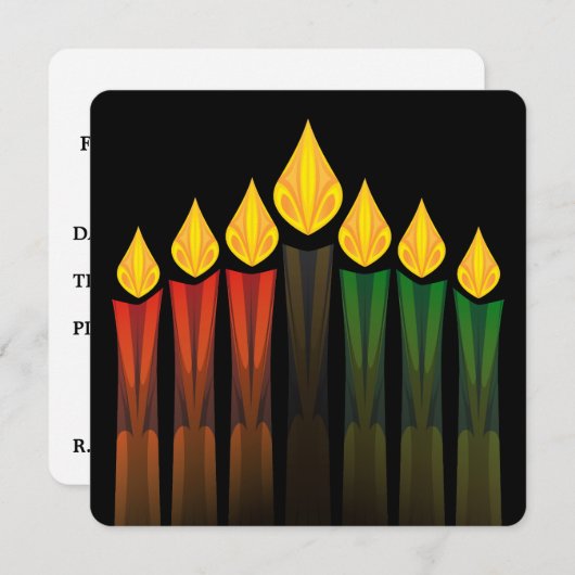 Invitation kwanzaa cand (Devant / Derrière)