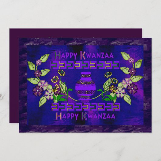 Invitation Kwanzaa Vase (Devant / Derrière)