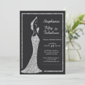 Invitation La 50ème robe de cocktail d'argent moderne femme A (Debout devant)