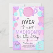 Invitation La balle de la fille sur la bulle (Devant)