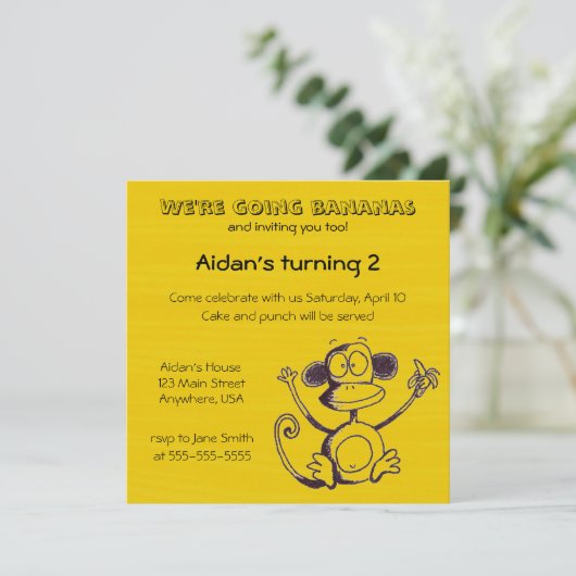 Invitation La banane (Debout devant)
