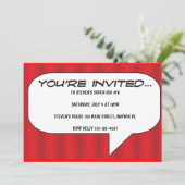 Invitation La bande dessinée exigent l'invitation (Debout devant)