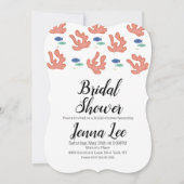 Invitation La barrière de corail moderne et le poisson (Devant)