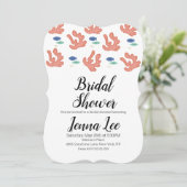 Invitation La barrière de corail moderne et le poisson (Debout devant)