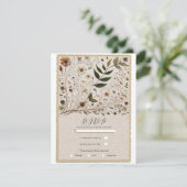 Invitation La beauté de la nature Fleurs botaniques & Feuille (Debout devant)