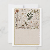 Invitation La beauté de la nature Fleurs botaniques & Feuille (Dos)