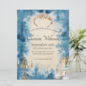 Invitation La beauté et la bête Romantique conte de fées (Debout devant)