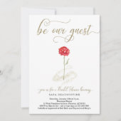 Invitation La beauté et la Fête des mariées du couple de la b (Devant)