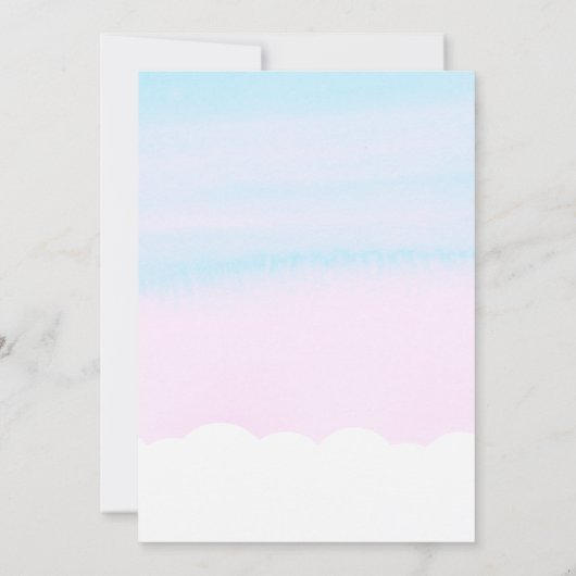 Invitation La Bébée Rose et Douce Ne Manque Pas L'Anniversair (Dos)