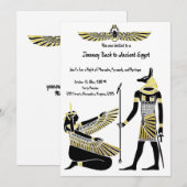 Invitation La Bénédiction du Pharaon d'or : Art égyptien anti (Devant / Derrière)