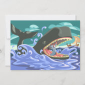 Invitation La Biblique Jonah et la Scène de l'Océan Baleine (Devant)