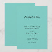 Invitation La boîte bleue (Devant / Derrière)