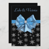 Invitation La Boue Bleue De L'Icy Sur Le Mariage Des Snowflak (Devant / Derrière)