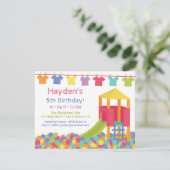 Invitation La boule de terrain de jeu pique la fête (Debout devant)