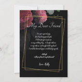 Invitation La Bourgogne Floral Rustic sera ma servante (Devant)